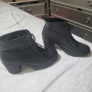 Black ankle heels boots. Size 8.5